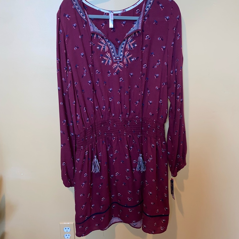 Xhilaration Juniors Long Sleeve Dress Size X-LARGE